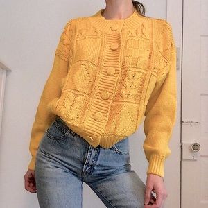 Vintage Cropped Cardigan Sweater